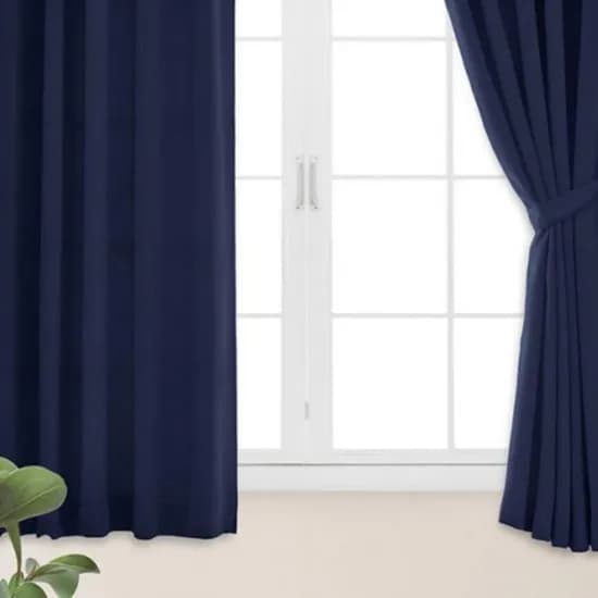 Premium Living Fabric 3중직 솔리드 암막커튼 작은창, 블랙, 2장