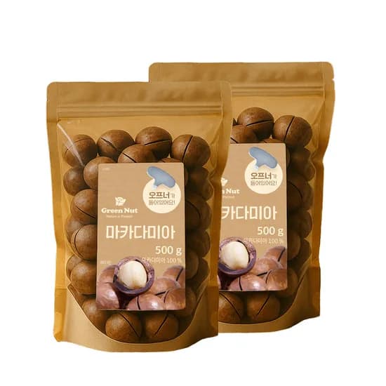 그린너트 인쉘 통 마카다미아, 500g, 2봉, 1개
