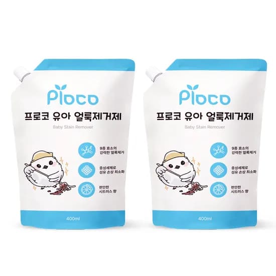 프로코 9종효소 유아 얼룩제거제 리필 400ml 2개