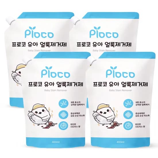 프로코 9종효소 유아 얼룩제거제 리필 400ml 4개