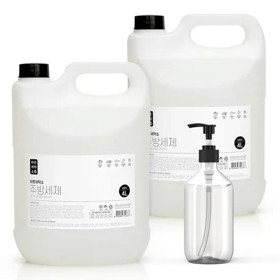 바른세탁소 주방세제, 4L, 2개