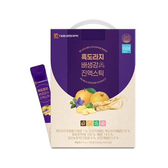 대웅 국내산 흑도라지 배생강 진액스틱 100포