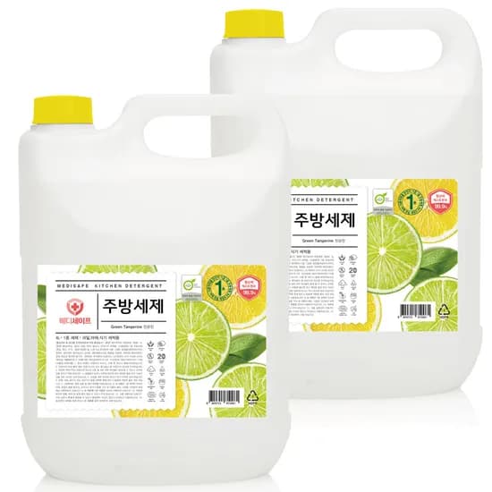 메디세이프 주방세제 청귤향 4L 2개