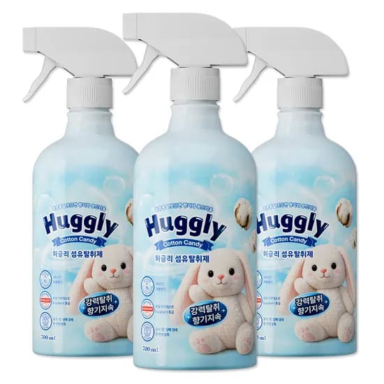 허글리 대용량 섬유탈취제 코튼캔디 700ml 3개 18,800원