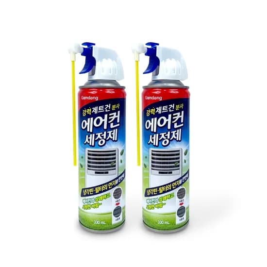 에어컨 곰팡이 제거제 냄새 청소 세정제 스프레이 330ml 2병