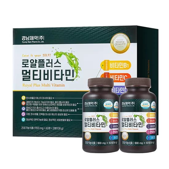 경남제약 로얄플러스 멀티비타민 900mg 60정 2개 9,900원