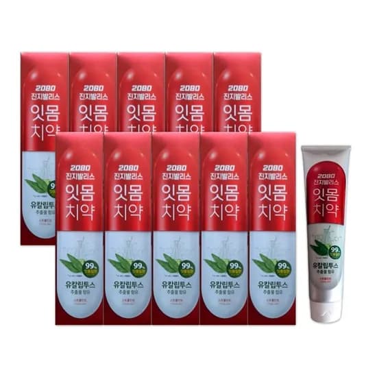 2080 진지발리스 스트롱민트 유칼립투스향 150g 10개