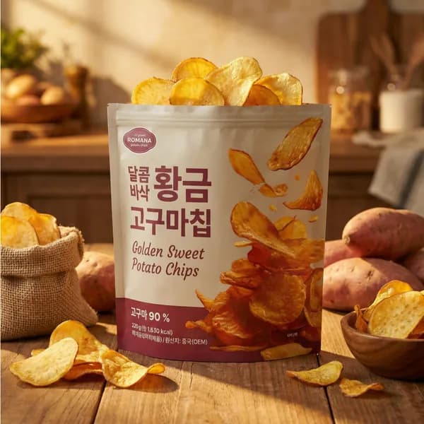 로마나 달콤바삭 황금 고구마칩 320g