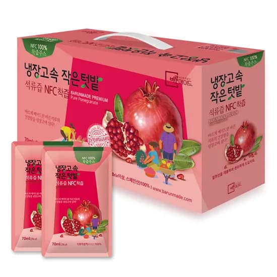 냉장고속 작은텃밭 NFC 착즙 석류즙 70ml 30개