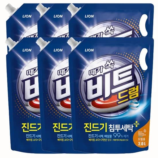 비트 액체세제 제로 드럼용 리필 2L 6개