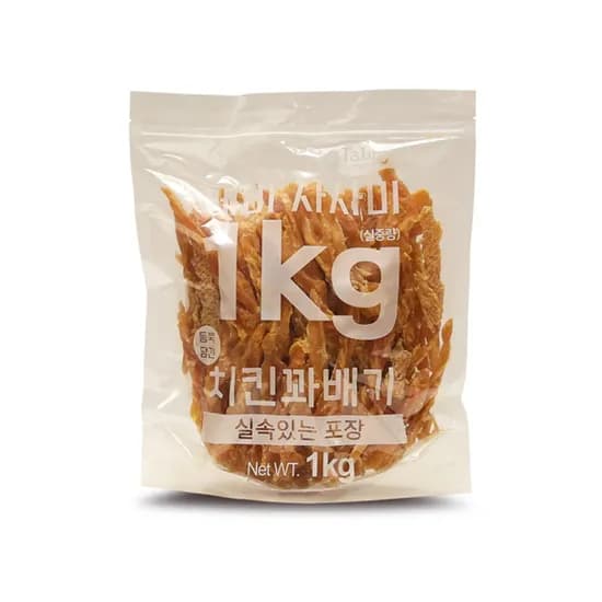 테비 강아지간식 치킨꽈배기 1kg 1개