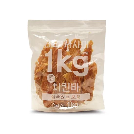 테비 고런치 대용량 강아지간식, 치킨바, 1kg, 1개