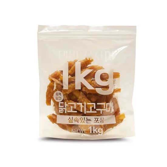 테비 강아지간식, 테비 닭고기고구마, 1kg, 1개