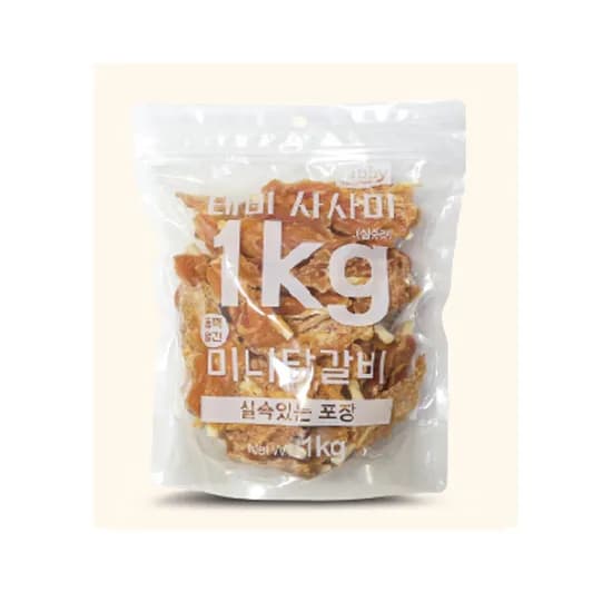 테비 강아지간식 테비 미니닭갈비 1kg 1개