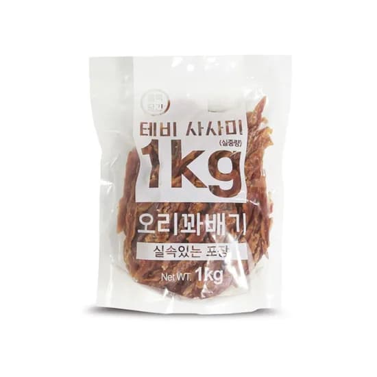 테비 강아지간식 테비 오리꽈배기 1kg 1개