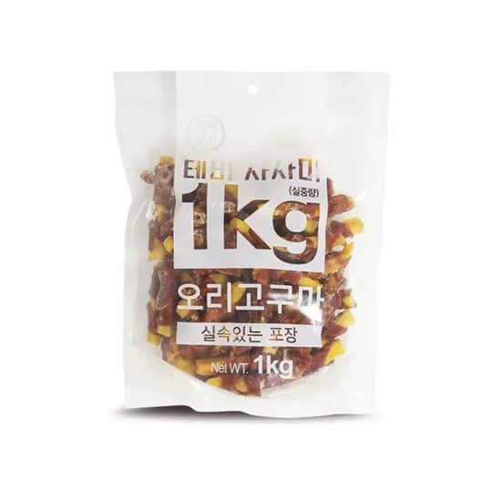 테비 강아지간식, 테비 오리고구마, 1kg, 1개