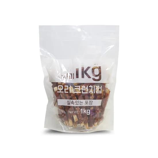 테비 강아지간식 테비 오리크런치껌 1kg 1개