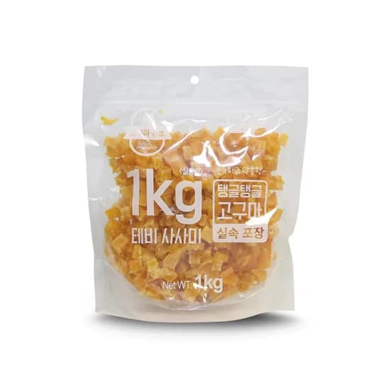 테비 강아지간식, 테비 탱글탱글 큐브고구마, 1kg, 1개