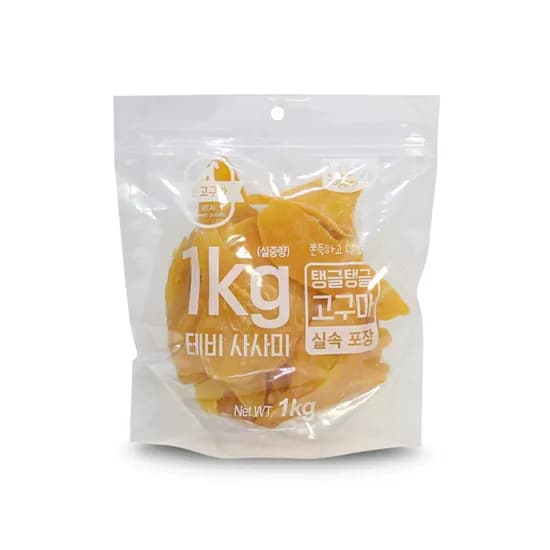 테비 강아지간식 테비 탱글탱글 통고구마 1kg 1개