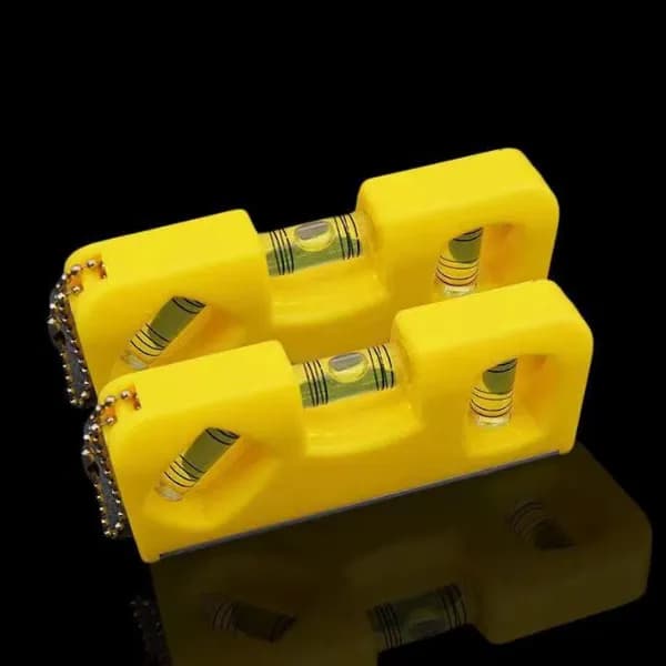 자석 휴대용 수평자 10cm 엘로우 1개