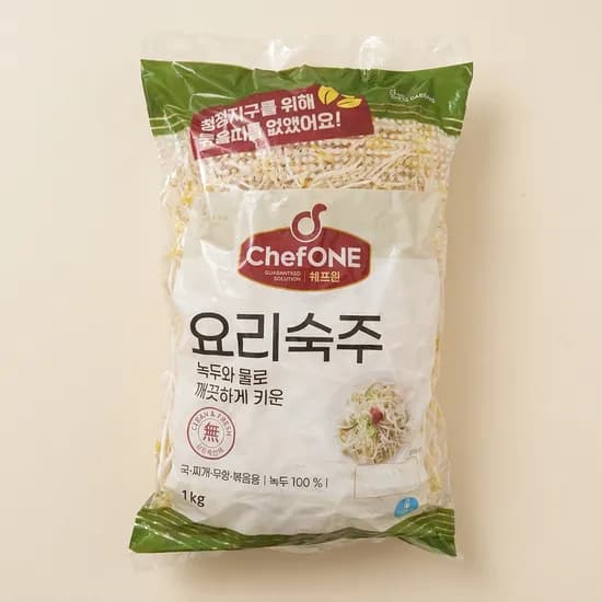 쉐프원 요리숙주나물 1kg 1개