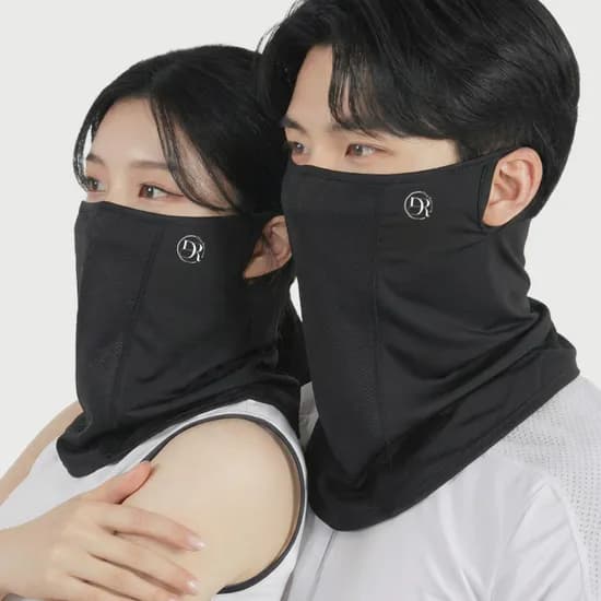 딥루트 자외선차단 러닝마스크 블랙 2개