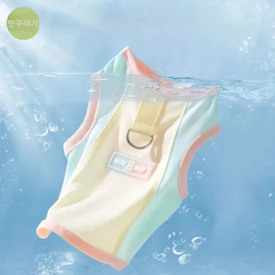 펫꾸러기 강아지 자외선차단 쿨링 메쉬 여름 민소매 티셔츠, 핑크, S, 1개