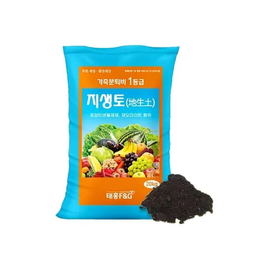 지생토 퇴비 부엽토 완숙 텃밭거름 냄새없는 친환경 유기질 유기농 비료, 20kg, 1개