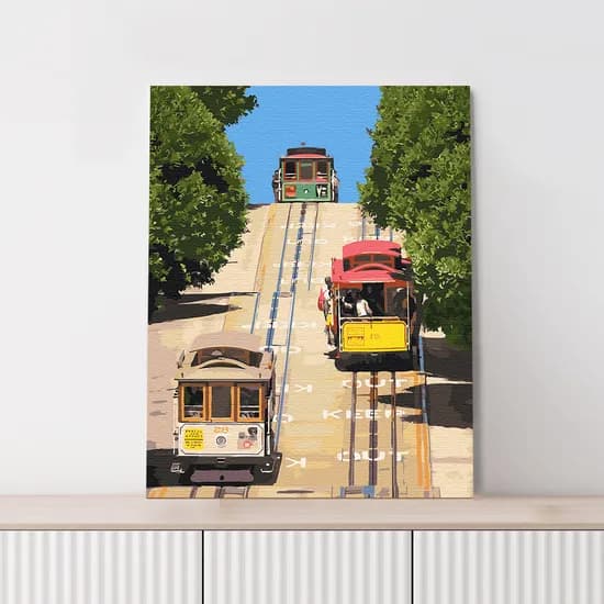 플레이어바웃 DIY 명화그리기 트레인 시티, MG251, 40x50cm, 1세트