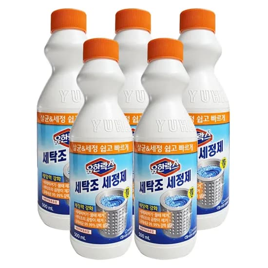 유한락스 세탁조 세정제 500ml 5개