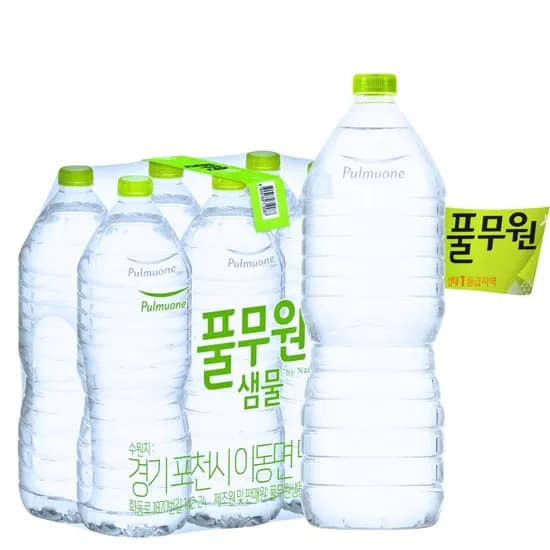풀무원샘물 라벨랜덤, 2L, 6개