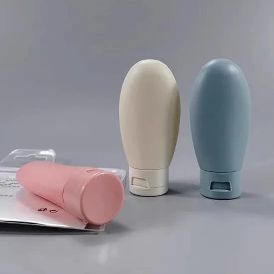 여행용 화장품 공병 3종세트, 네이비 핑크 연그레이, 60ml, 1세트