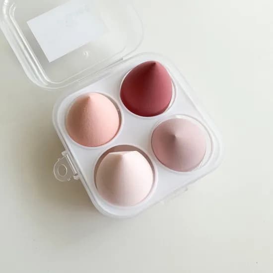 물방울 퍼프, 핑크, 4개입, 1세트