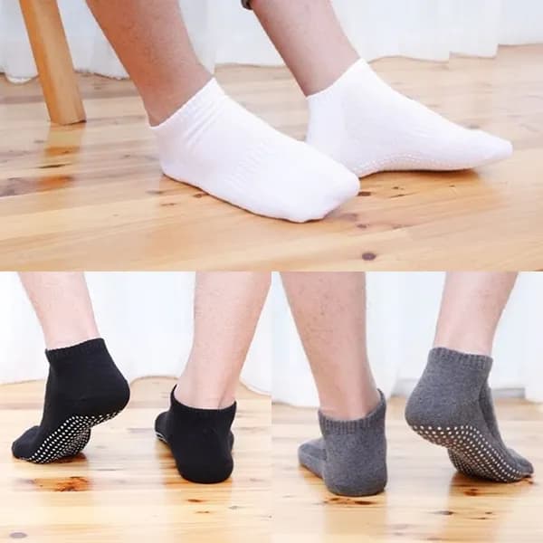 남성 논슬립 필라테스 요가 양말 그레이 250-280mm 1개
