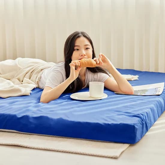 따잠 12존 폴딩 침대 토퍼 매트리스 블루 퀸 11cm
