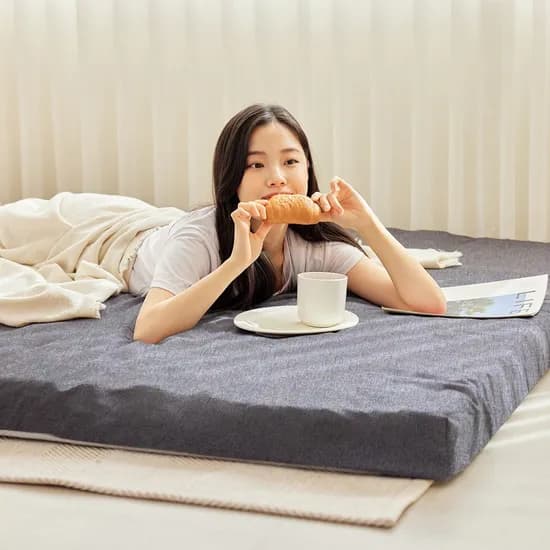 따잠 12존 폴딩 침대 토퍼 매트리스, 패브릭차콜, 슈퍼싱글, 7cm
