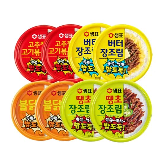 샘표 반찬 통조림 고추장고기볶음 외 3종 710g 1세트