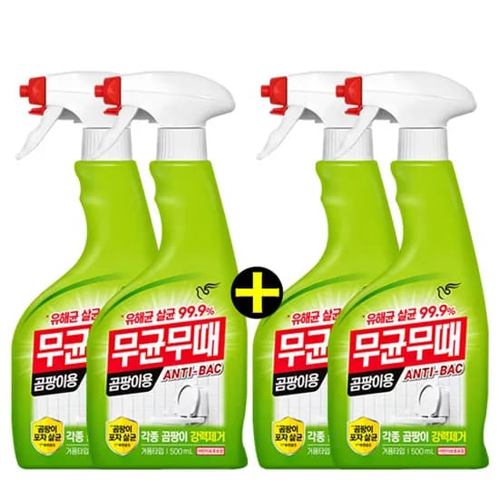 피죤 무균무때 곰팡이용, 500ml, 4개