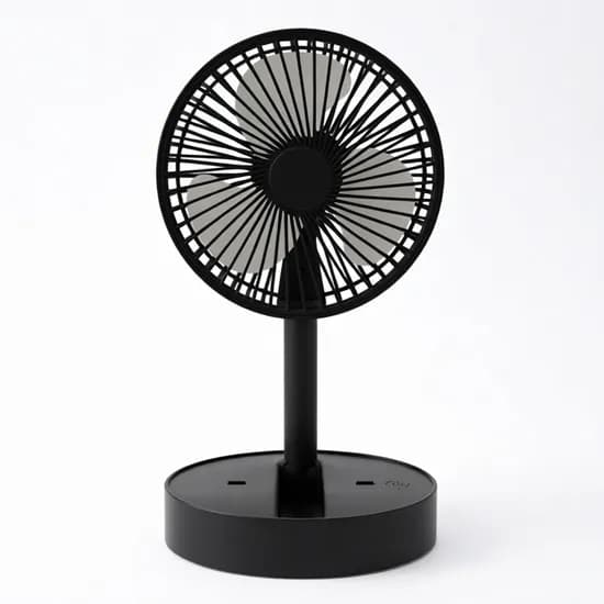 윈디제로2 접이식 무선 탁상용 선풍기 블랙 1개