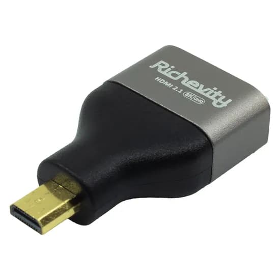 리체비티 8K 지원 HDMI 2.1 지원 Micro HDMI to HDMI 젠더, RV-G1RHMHF, 1개