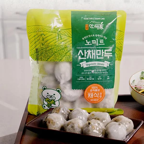 노미트 산채 비건 만두 얇은피 500g 1봉