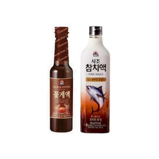 사조 프리미엄 꽃게액 사조 참치액 꽃게액젓 참치액 2개 1450g
