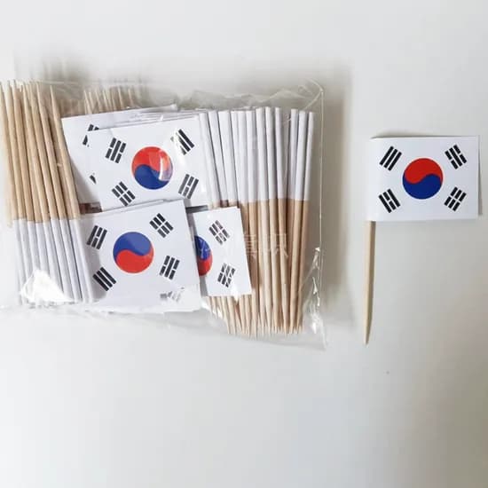 장식용 태극기 국기픽 이쑤시개 소품 만국기, 태극기, 100개, 미니