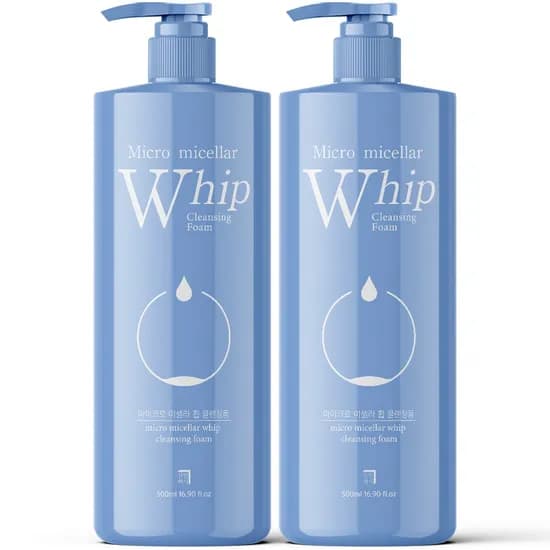 마이크로 미셀라 휩 폼클렌저, 500ml, 2개