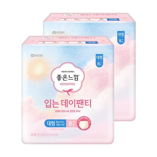 좋은느낌 입는 데이팬티 대형 8개입 2팩