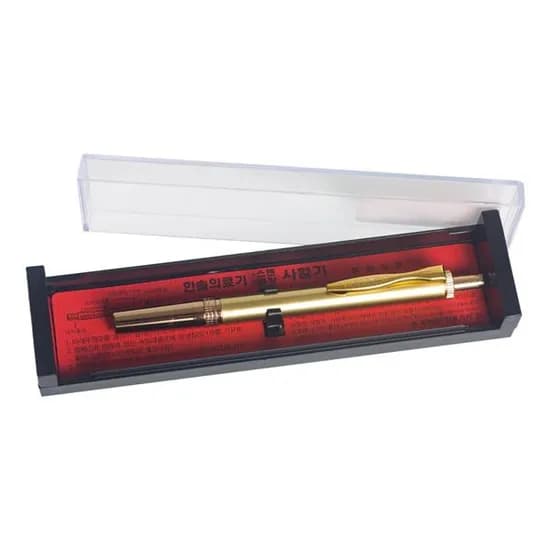 한솔의료기 스텐 금장 사혈기 볼펜형 Lancet device Gold 1개
