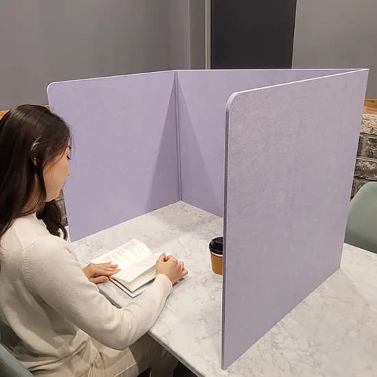 친환경 고밀도 책상 칸막이 접이식 파티션 라이트그레이 대형