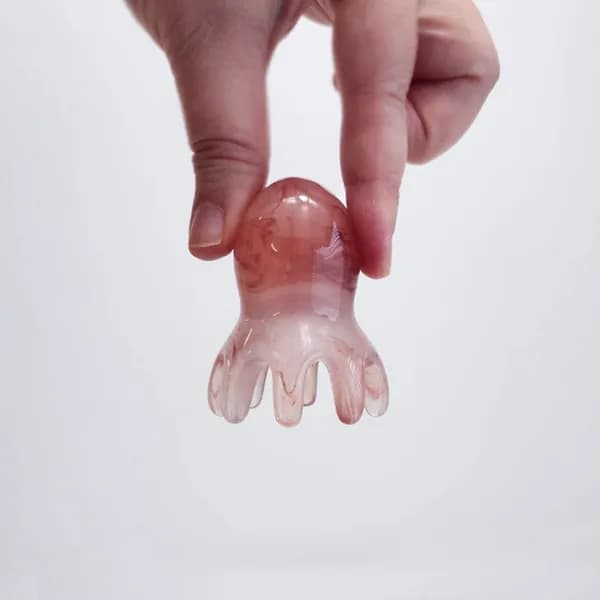 문어 두피 괄사 마사지기 핑크 2개