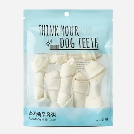 더주스 띵독 강아지 딩고껌, 소가죽우유껌, 210g, 6P, 1개