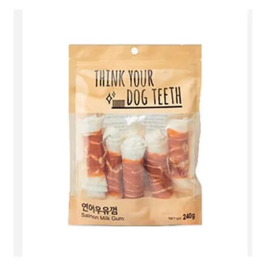 더주스 띵독 강아지 딩고껌, 연어딩고본껌, 240g, 6P, 1개